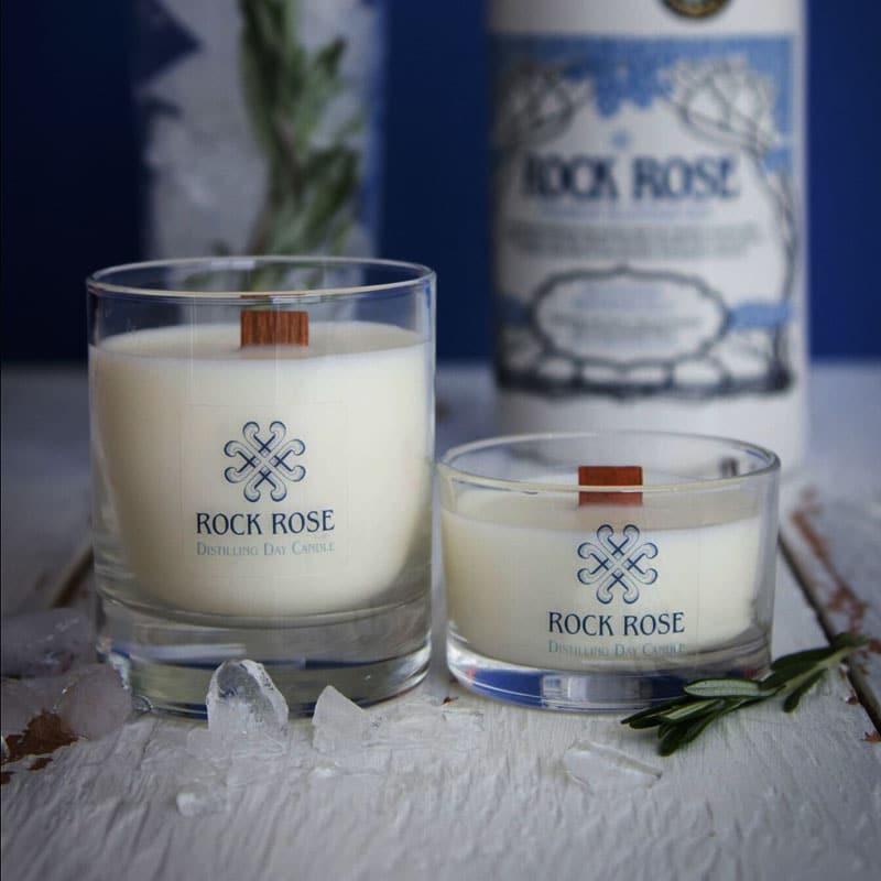 Rock Rose GIn Distilling Day Candles