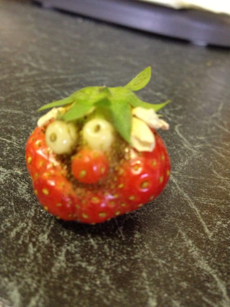Strangely shaped Strawberry