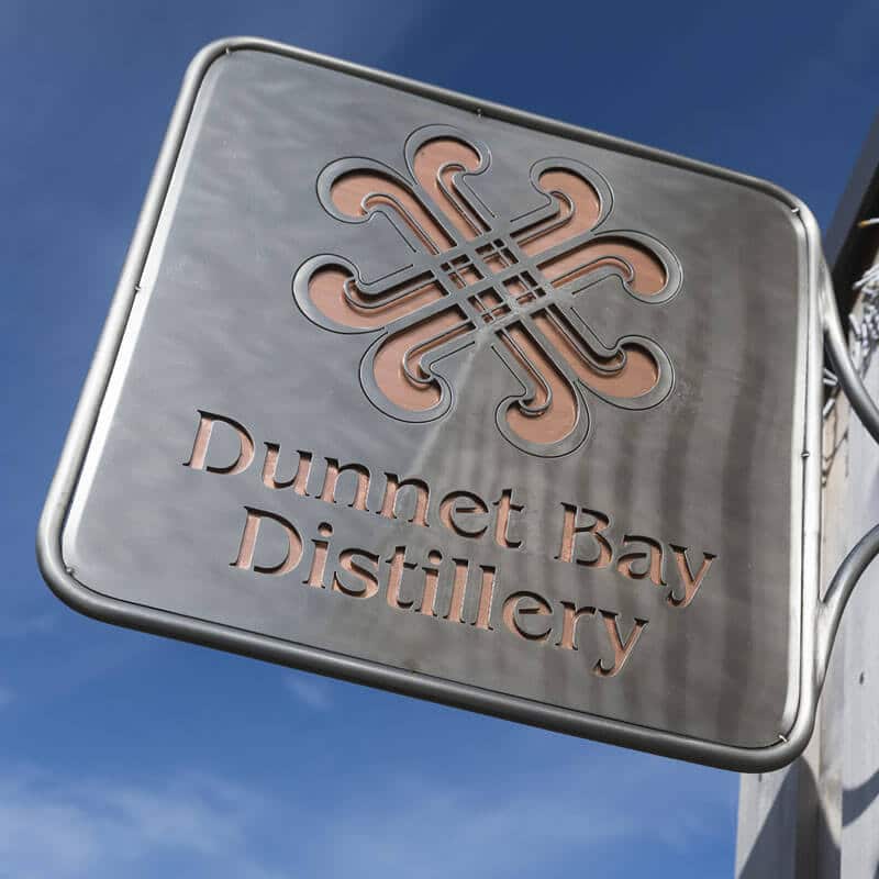 Dunnet Bay Distillery Shop Sign