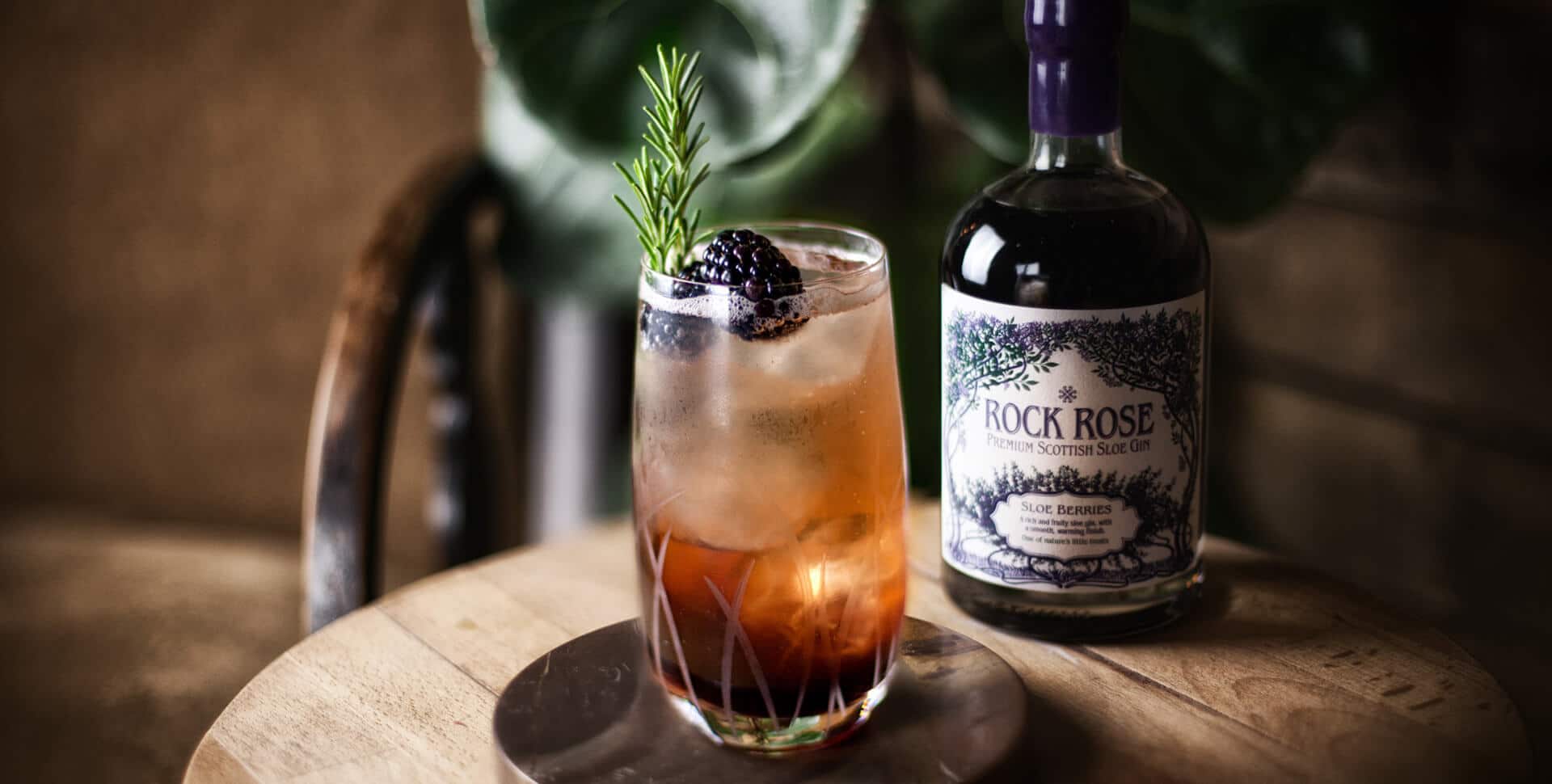 Rock Rose Sloe Gin Cocktail