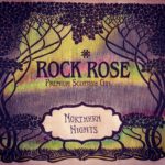 Customised Rock Rose Gin label - Northern lights
