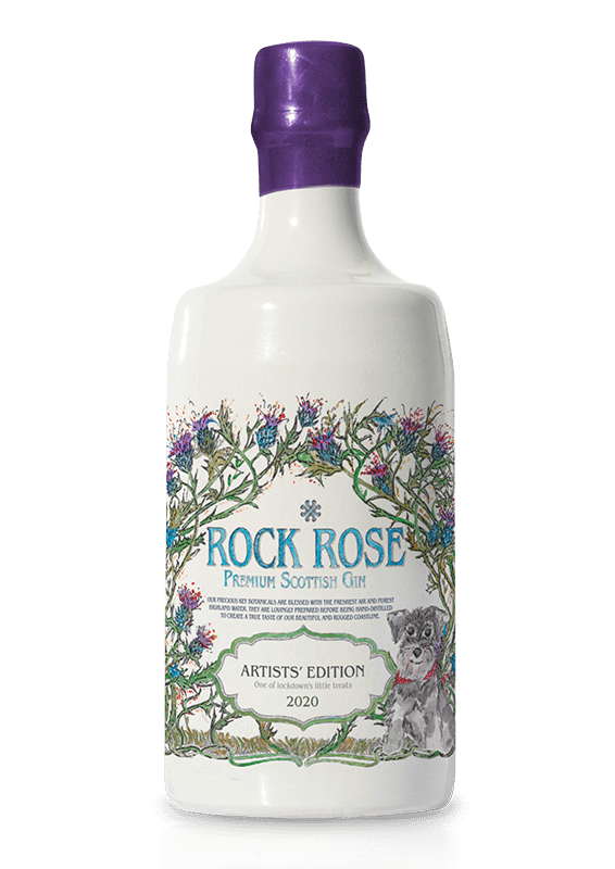 Bottle of Rock Rose Gin Artists Edition 2020