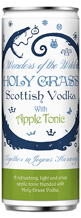 Holy Grass Vodka and Apple Tonic can