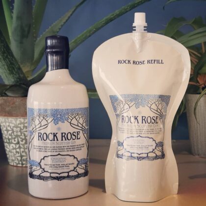 Rock Rose Gin original edition bottle and refill pouch