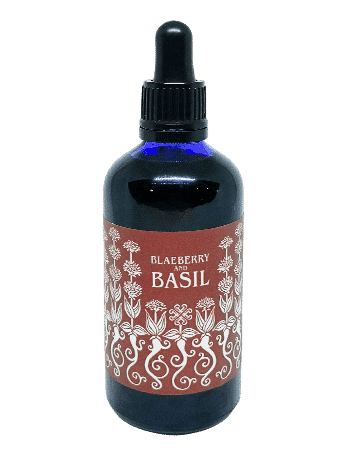 Blaeberry Basil Liquid Garnish bottle